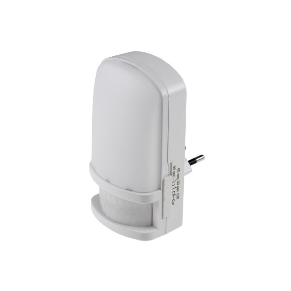 LED Nachtlicht mit Bewegungsmelder 230V, Licht Warmweiß, On/Off/Auto
