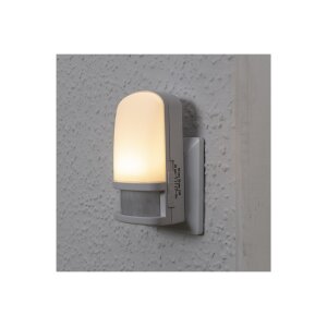 LED Nachtlicht mit Bewegungsmelder 230V, Licht Warmweiß, On/Off/Auto