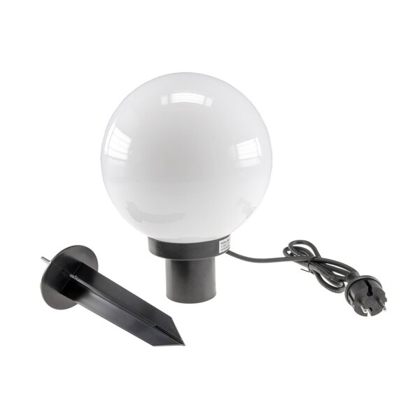 Garten-Kugelleuchte CT-GL20cm – Ø 20 cm, E27, IP44, mit Erdspieß & 1,5 m Kabel