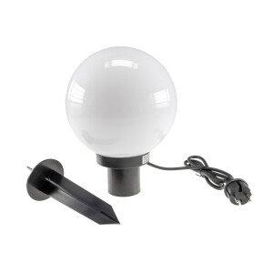 Garten-Kugelleuchte CT-GL20cm – Ø 20 cm, E27, IP44, mit Erdspieß & 1,5 m Kabel