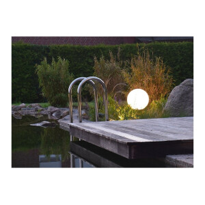 Garten-Kugelleuchte CT-GL20cm – Ø 20 cm, E27, IP44, mit Erdspieß & 1,5 m Kabel