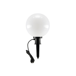Garten-Kugelleuchte CT-GL20cm – Ø 20 cm, E27, IP44, mit Erdspieß & 1,5 m Kabel