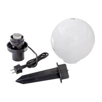 Garten-Kugelleuchte CT-GL20cm – Ø 20 cm, E27, IP44, mit Erdspieß & 1,5 m Kabel