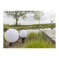 Garten-Kugelleuchte CT-GL20cm – Ø 20 cm, E27, IP44, mit Erdspieß & 1,5 m Kabel