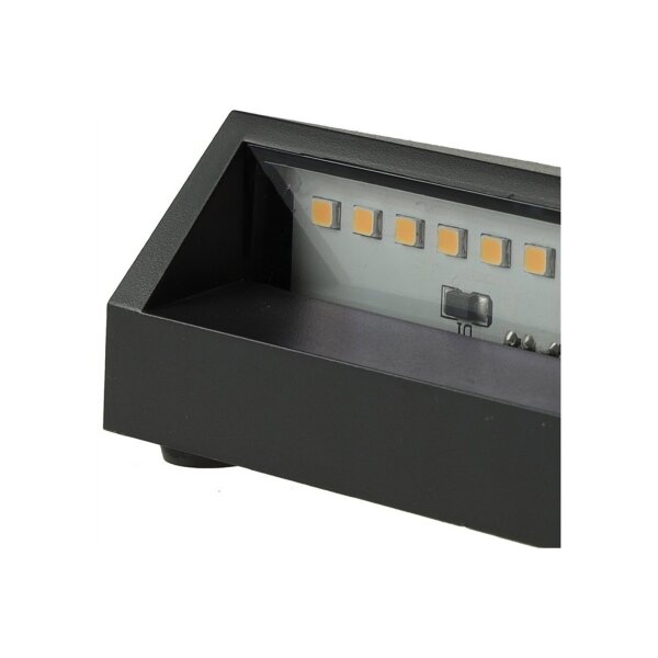 LED Wandleuchte KWL-158 – 3W, 172?Lumen, IP65, warmweiß, anthrazit, 230V