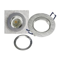 CTE-84R Einbaustrahler Chrom-Matt | Schwenkbar GU10/GX5.3/MR16