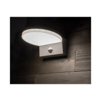 LED Wandleuchte TORTUGUERO – 15W, 1569?Lumen, IP65, PIR-Sensor 140°, 4000K neutralweiß