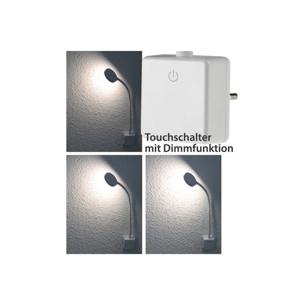 LED Steckdosenleuchte "CT-SEL" Weiß 4Watt, dimmbar, 4000k, 300 Lumen