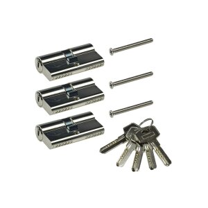 Schließzylinder-Set 3x 60mm (30+30mm) 5...