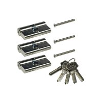 Schließzylinder-Set 3x 60mm (30+30mm) 5 Schlüssel, Not- & Gefahrenfunktion