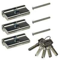 Schließzylinder-Set 3x 60mm (30+30mm) 5 Schlüssel, Not- & Gefahrenfunktion