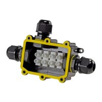 Abzweigdose IP66 Wasserdicht 3-fach Kabelverbinder Box für Aussen Verbindungsdose Erdkabel Schwarz elektrischer Außen-Verteilerdose