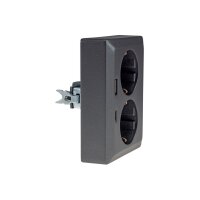 MILOS Schutzkontakt-Steckdose 2-fach 250V~/ 16A, 1x UP, USB A+C/PD, anthrazit