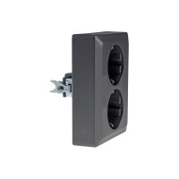 MILOS Schutzkontakt-Steckdose 2-fach 250V~/ 16A, 1x UP, anthrazit