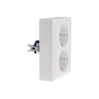 MILOS Schutzkontakt-Steckdose 2-fach 250V~/ 16A, 1x UP, weiß matt