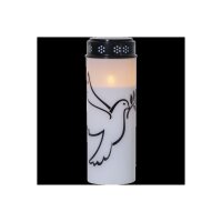 LED Grablicht Dove Weiß – Friedvolle Taube, Timer, IP44, Außenbereich