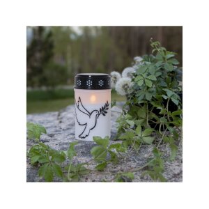 LED Grablicht Dove Weiß – Taubenmotiv, Timer,...