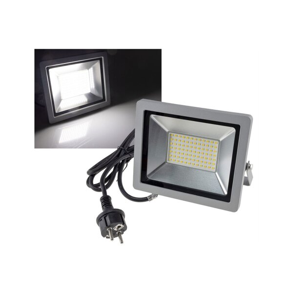 Chilitec LED Fluter SlimLine CTF-SLT 50 – 50 W, 5220 lm, 4000 K, IP65, silber