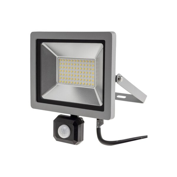 LED Fluter SlimLine CTF-SLT50 PIR – 50W, 5220?Lumen, IP65, 4000K, PIR-Bewegungsmelder, 230V