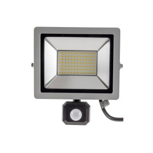 LED Fluter SlimLine CTF-SLT50 PIR – 50W, 5220?Lumen, IP65, 4000K, PIR-Bewegungsmelder, 230V