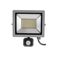 LED Fluter SlimLine CTF-SLT50 PIR – 50W, 5220?Lumen, IP65, 4000K, PIR-Bewegungsmelder, 230V