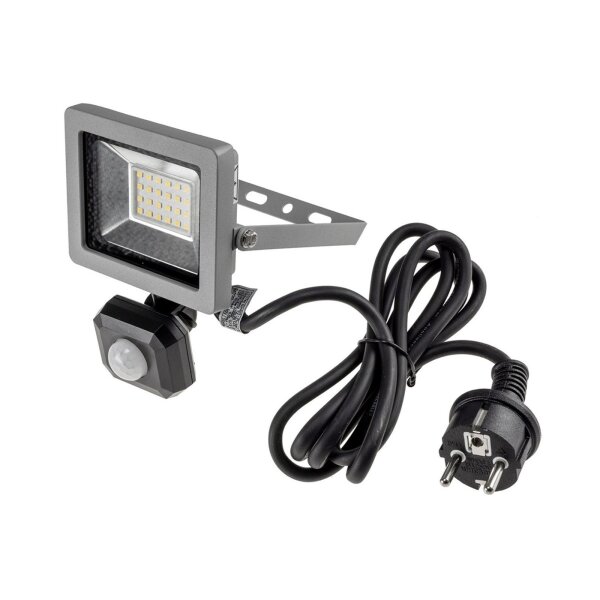 LED Fluter SlimLine CTF-SLT10 PIR – 10W, 923?Lumen, IP65, 4000K, Bewegungsmelder, 230V