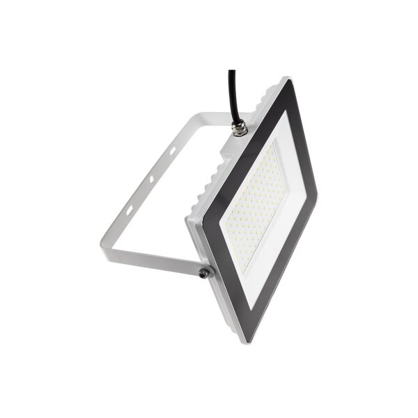 LED Fluter CTF-SLW 98 – 100W, 7670?Lumen, IP65, 4000K neutralweiß, weißes Gehäuse, 230V