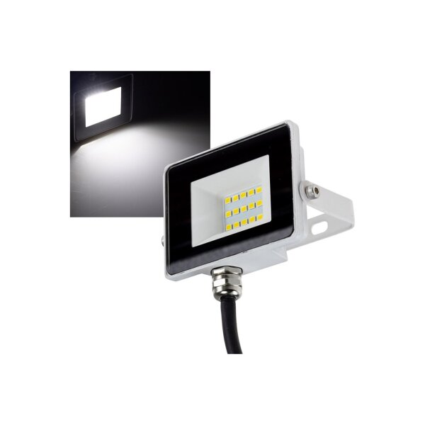 LED Fluter CTF-SLW 10 – 10W, 864?Lumen, IP65, 4000K neutralweiß, weißes Gehäuse