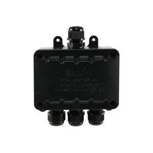 Abzweigdose IP68 Wasserdicht Kabelverbinder Box für Aussen Verbindungsdose Erdkabel Schwarz elektrischer Außen-Verteilerdose 5mm-10mm Schwarz