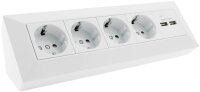 ChiliTec 4-fach Aufbau Ecksteckdose Steckdosenblock mit...