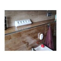 ChiliTec 4-fach Aufbau Ecksteckdose Steckdosenblock mit 2x USB I 90° Winkel für Aufbau & Eck-Montage I 230V Steckdose für Küche Arbeitsplatte Werkstatt 230V I Weiß