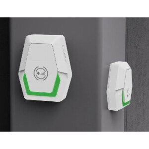 Funk-Klingel-Set "Pilota Porta" Klingeltaster + 230V-Empfänger Klingel