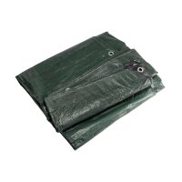 Allzweck Gewebeplane mit Ösen 3x4m reißfest, 120g/m², dunkelgrün