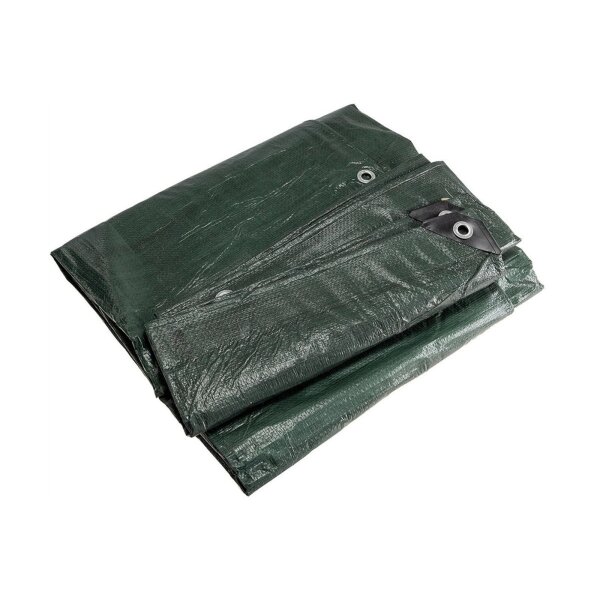 Allzweck Gewebeplane mit Ösen 2x3m reißfest, 120g/m², dunkelgrün
