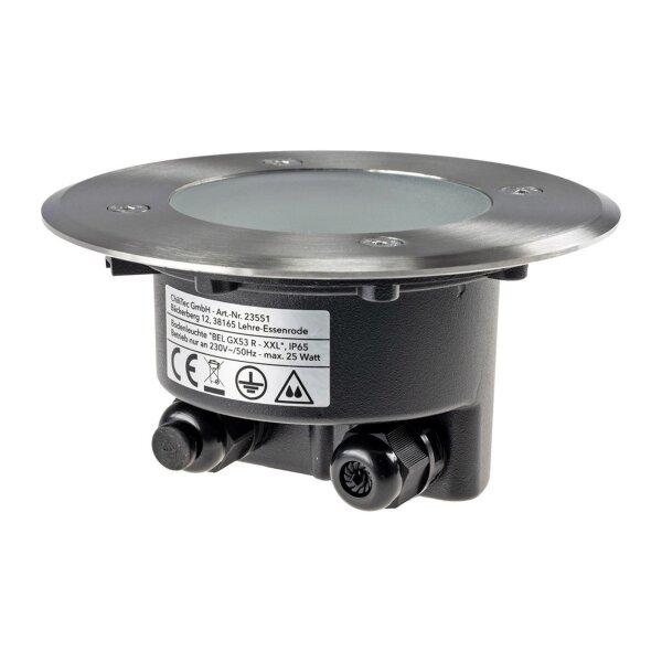 Bodenleuchte BEL GX53 XXL – Edelstahl IP65, befahrbar bis 2000?kg