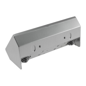 2-fach Steckdosenblock, USB-A+C, silber 250V~/ 16A, Aufbaumontage, USB 3,1A, PD