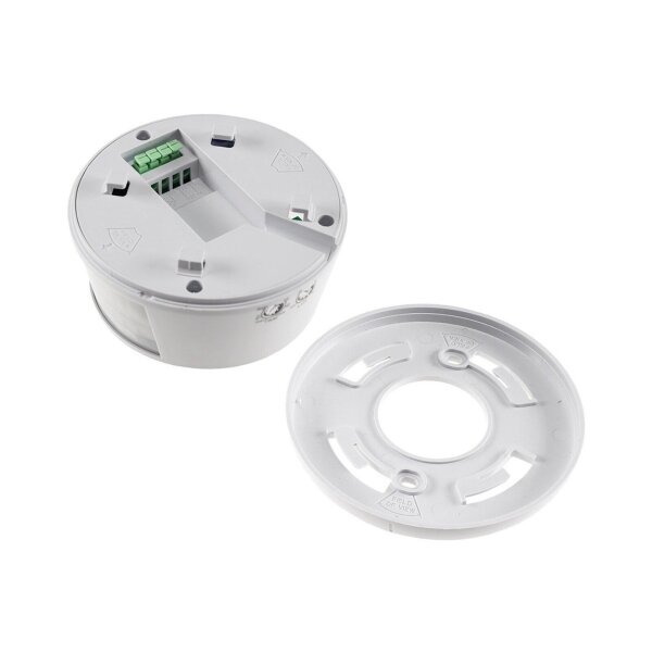 Bewegungsmelder Aufputz Decke 3 Sensoren 360° 15Meter Reichweite Ø 100x50mm PIR Sensor für Rundum Detektion Weiß