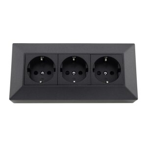 ChiliTec 3-fach Steckdosenblock Eck-Steckdose I 90°...
