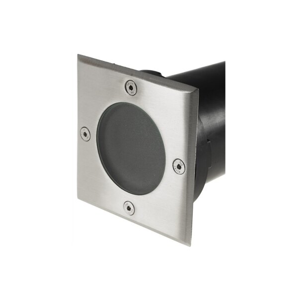 Bodenleuchte BEL Uni Q – 10x10x14?cm, IP65, GU10-Fassung, Edelstahl, trittfest