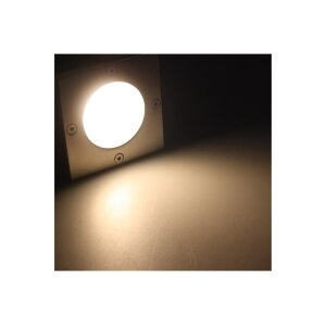 Bodenleuchte BEL Uni Q – 10x10x14?cm, IP65, GU10-Fassung, Edelstahl, trittfest