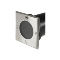 Bodenleuchte BEL Uni Q – 10x10x14?cm, IP65, GU10-Fassung, Edelstahl, trittfest