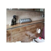 ChiliTec Ecksteckdose Küchensteckdose mit USB Doppelsteckdose 4x Steckdosen 2x USB I 90° Winkel I 230V Aufbau & Eck-Montage für Arbeitsplatte Küche I Silber Grau