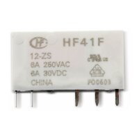 Hongfa Relais HF41F 12 ZST – 1 Wechsler, 6A, 250V AC, Printmontage, 28×5×15?mm, weiß