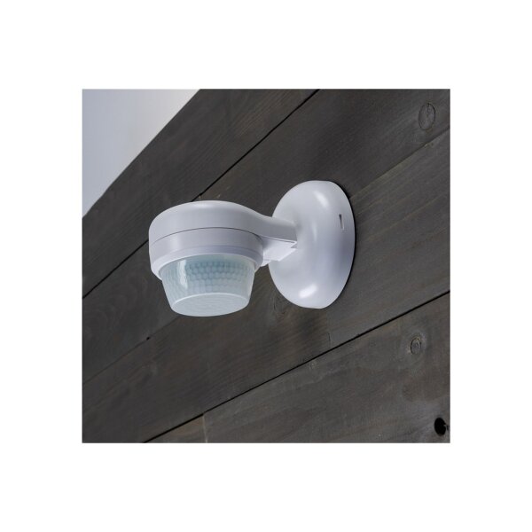 Aufputz-Bewegungsmelder 360° IP65 12m Detektion, Wand & Decke, weiß
