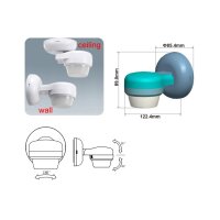 Aufputz-Bewegungsmelder 360° IP65 12m Detektion, Wand & Decke, weiß