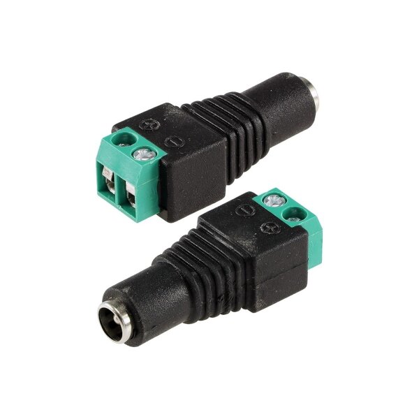 LED-Stripe Anschluss-Adapter – Lüsterklemme auf 5,5/2,1mm Kupplung
