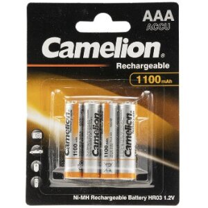 Micro-Akkus CAMELION Ni-MH, 1100mA Typ AAA, 1,2V, 4er-Pack