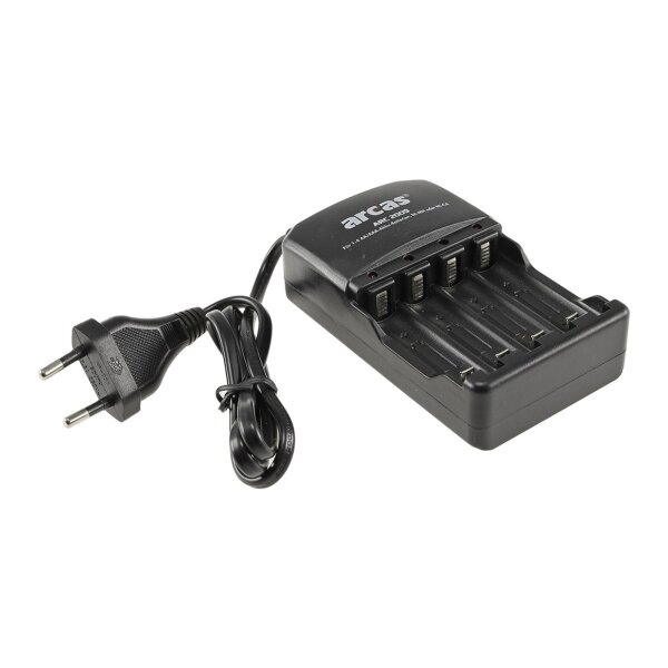 ARCAS Akku-Ladegerät ARC-2009 – Für AA/AAA Ni-MH & Ni-Cd Akkus, 240V