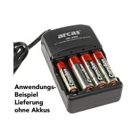 ARCAS Akku-Ladegerät ARC-2009 – Für AA/AAA Ni-MH & Ni-Cd Akkus, 240V