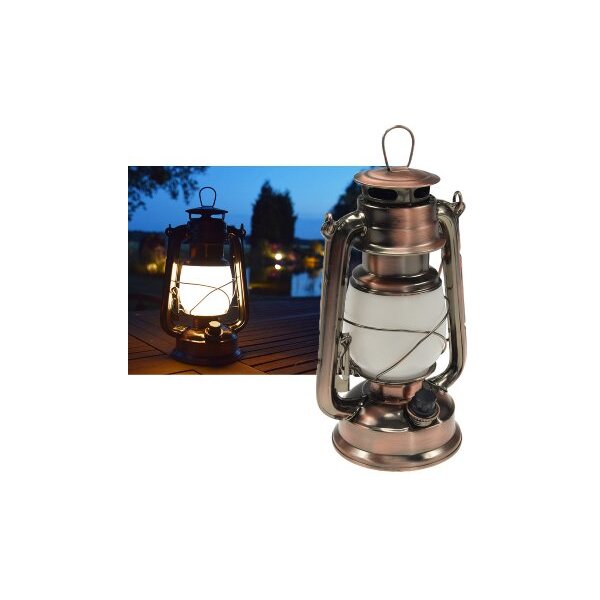 LED Camping Laterne "CT-CL Copper" ØxH 12x23,5cm, 4x AA, warmweiß, dimmbar